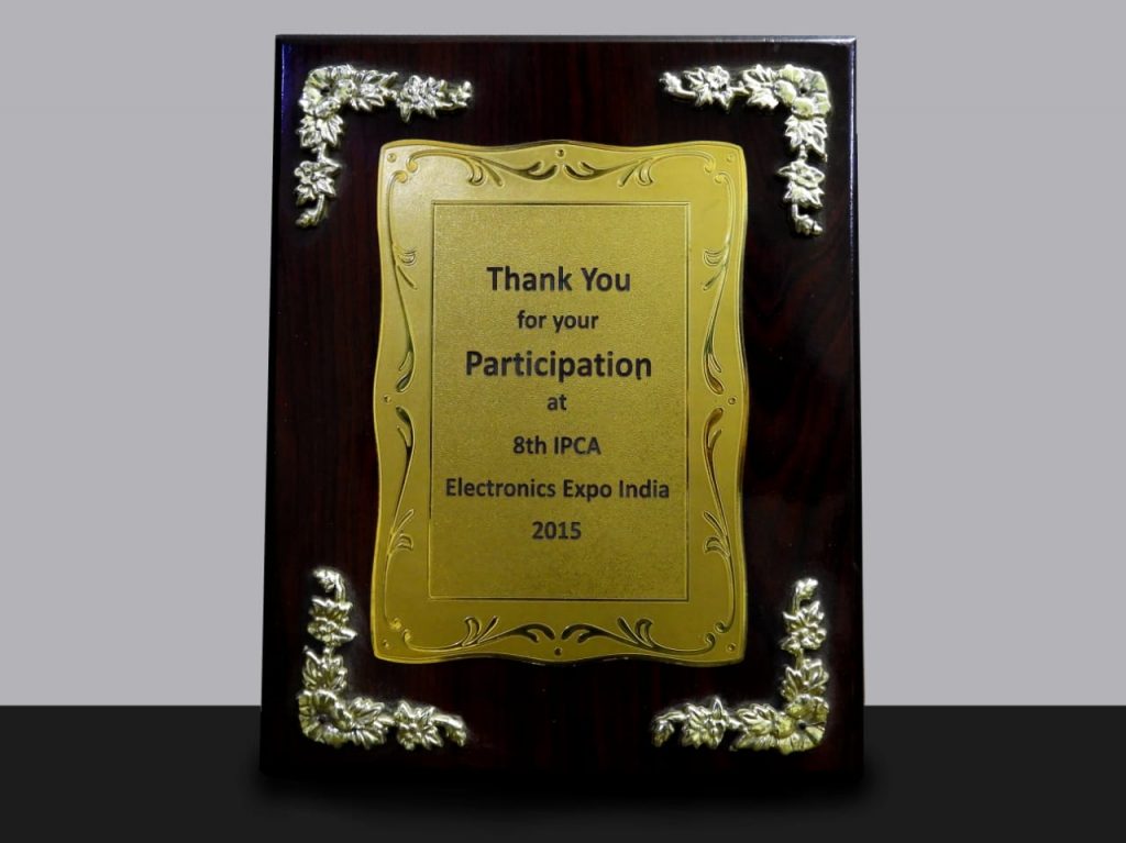 participation award by electronics expo india